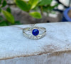 Lapis Lazuli Ring – Sterling Silver Split Band Ring - Kathy Sayce Jewellery