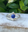 Lapis Lazuli Ring – Sterling Silver Split Band Ring - Kathy Sayce Jewellery