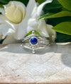 Lapis Lazuli Ring - Sterling Silver Split Band Ring - Kathy Sayce Jewellery