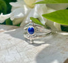 Lapis Lazuli Ring - Sterling Silver Split Band Ring - Kathy Sayce Jewellery