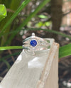 Lapis Lazuli Ring - Sterling Silver Split Band Ring - Kathy Sayce Jewellery