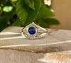 Lapis Lazuli Ring – Sterling Silver Split Band Ring - Kathy Sayce Jewellery