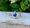 Lapis Lazuli Ring – Sterling Silver Split Band Ring - Kathy Sayce Jewellery