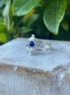 Lapis Lazuli Ring - Sterling Silver Split Band Ring - Kathy Sayce Jewellery