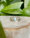 Larimar Split Band Ring – Handcrafted Sterling Silver Statement Ring - Kathy Sayce Jewellery