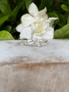 Leaf Ring with Opal - Sterling Silver - Kathy Sayce Jewellery