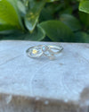 Leaf Ring with Seed Pearl or Opal - Sterling Silver - Made to Order - Kathy Sayce Jewellery