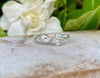 Leaf Ring with Seed Pearl or Opal - Sterling Silver - Made to Order - Kathy Sayce Jewellery