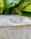 Leaf Ring with Seed Pearl - Sterling Silver - Kathy Sayce Jewellery