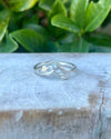 Leaf Ring with Seed Pearl - Sterling Silver - Kathy Sayce Jewellery