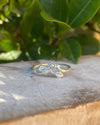 Leaf Ring with Seed Pearl - Sterling Silver - Kathy Sayce Jewellery