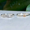 Made to Order - ‘Hearts and Angels’ Moonstone Stacking Ring | Sterling Silver Band - Kathy Sayce Jewellery