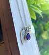 Made to Order - ‘Hearts and Angels’ Necklace - Choice of Gemstone - Silver Heart & Gemstone Cluster Pendant - Kathy Sayce Jewellery