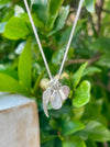 Made to Order - ‘Hearts and Angels’ Necklace - Choice of Gemstone - Silver Heart & Gemstone Cluster Pendant - Kathy Sayce Jewellery