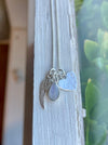 Made to Order - ‘Hearts and Angels’ Necklace - Choice of Gemstone - Silver Heart & Gemstone Cluster Pendant - Kathy Sayce Jewellery