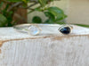 Made to Order Yin and Yang Cuff – Black Onyx and Moonstone in Sterling Silver - Kathy Sayce Jewellery