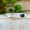 Made to Order Yin and Yang Cuff – Black Onyx and Moonstone in Sterling Silver - Kathy Sayce Jewellery