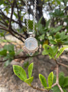 Moonstone and Blue Topaz Pendant - 45cm Sterling Silver Rolo Chain - Kathy Sayce Jewellery