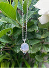Moonstone and Blue Topaz Pendant - 45cm Sterling Silver Rolo Chain - Kathy Sayce Jewellery