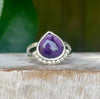 Natural Amethyst Ring – Sterling Silver Split Band – February Birthstone - Kathy Sayce Jewellery