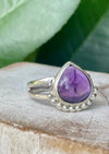 Natural Amethyst Ring – Sterling Silver Split Band – February Birthstone - Kathy Sayce Jewellery