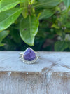 Natural Amethyst Ring – Sterling Silver Split Band – February Birthstone - Kathy Sayce Jewellery