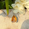 Natural Raw Citrine Pendant on 45cm Sterling Silver Chain - Kathy Sayce Jewellery