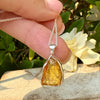 Natural Raw Citrine Pendant on 45cm Sterling Silver Chain - Kathy Sayce Jewellery