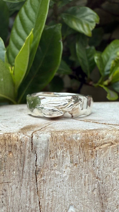 Nature Inpired Ring - Leaf Sterling Silver Ring - Kathy Sayce Jewellery