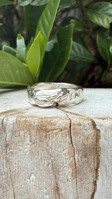 Nature Inpired Ring - Leaf Sterling Silver Ring - Kathy Sayce Jewellery