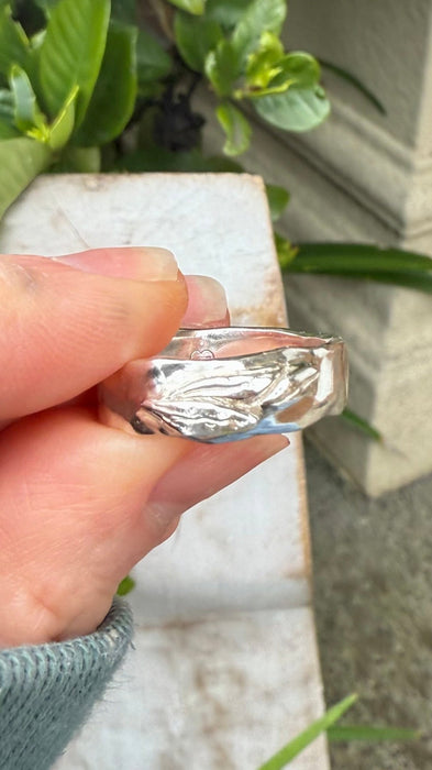 Nature Inpired Ring - Leaf Sterling Silver Ring - Kathy Sayce Jewellery