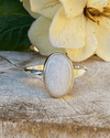 Oval Australian Opal Ring with Sterling Silver & 9ct Gold - Kathy Sayce Jewellery