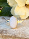 Oval Australian Opal Ring with Sterling Silver & 9ct Gold - Kathy Sayce Jewellery