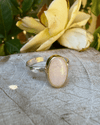 Oval Australian Opal Ring with Sterling Silver & 9ct Gold - Kathy Sayce Jewellery