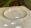 Patterned Sterling Silver Bangle - Size Medium - Kathy Sayce Jewellery
