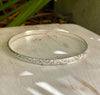 Patterned Sterling Silver Bangle - Size Medium - Kathy Sayce Jewellery