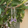 Raw Amethyst Earrings – 25mm Sterling Silver Sleepers - Kathy Sayce Jewellery