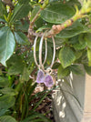 Raw Amethyst Earrings – 25mm Sterling Silver Sleepers - Kathy Sayce Jewellery