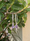 Raw Amethyst Earrings – 25mm Sterling Silver Sleepers - Kathy Sayce Jewellery