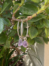 Raw Amethyst Earrings – 25mm Sterling Silver Sleepers - Kathy Sayce Jewellery