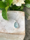 Raw Aquamarine Pendant on 45cm Sterling Silver Chain – Natural Gemstone Necklace - Kathy Sayce Jewellery