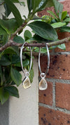 Raw Citrine Earrings – 25mm Sterling Silver Sleepers - Kathy Sayce Jewellery