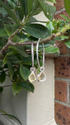 Raw Citrine Earrings – 25mm Sterling Silver Sleepers - Kathy Sayce Jewellery