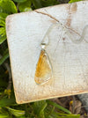 Raw Citrine Pendant on 45cm Sterling Silver Chain – Natural Gemstone Necklace - Kathy Sayce Jewellery