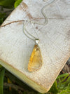 Raw Citrine Pendant on 45cm Sterling Silver Chain – Natural Gemstone Necklace - Kathy Sayce Jewellery