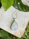 Raw Moonstone Pendant on 45cm Sterling Silver Chain – Natural Gemstone Necklace - Kathy Sayce Jewellery
