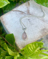 Ready Made Raw Rose Quartz Pendant - Sterling Silver Chain - Kathy Sayce Jewellery