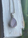 Ready Made Raw Rose Quartz Pendant - Sterling Silver Chain - Kathy Sayce Jewellery