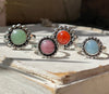 Rhodochrosite Flower Ring – Natural Pink Gemstone, Sterling Silver - Kathy Sayce Jewellery