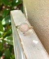 Rose Quartz Ring with Faceted White Topaz – Sterling Silver Gemstone Jewellery - Kathy Sayce Jewellery
